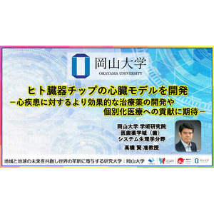 【岡山大学】ヒト臓器チップの心臓モデルを開発-心疾患に対するより効果的な治療薬の開発や個別化医療への貢献に期待-